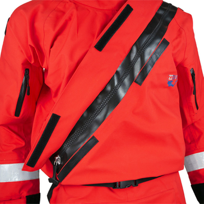 Antiwear Swift Water Rescue Dry Suit Velcro Design Three Layers